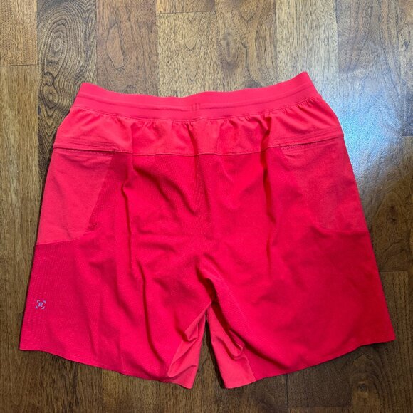 Like NEW! Lululemon Board Shorts in Red, size L, 8 inch inseam - Picture 3 of 5